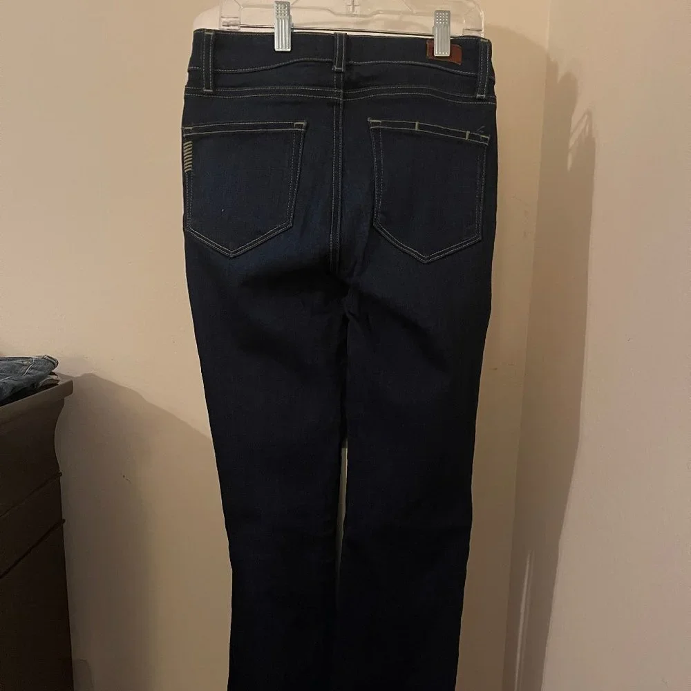 EUC Paige Denim Odie Dark Wash Baby Bootcut  Jeans size 25 - Picture 6 of 6